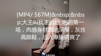 [MP4/ 567M]&nbsp;&nbsp;大王叫我来巡她_啪啪第一场，肉感身材蹲地深喉，灰丝高跟鞋，后入爆操搞爽了