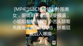 [MP4]168CM冷艳型外围美女，眼镜哥开看双腿要摸逼，小姐姐羞射捂着，小舌头舔菊先服务，黑丝袜撕裆，扶着屁股后入爆操-