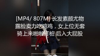 [MP4/ 807M] 长发素颜尤物露脸卖力吃鸡鸡，女上位无套骑上来啪啪打桩 后入大屁股