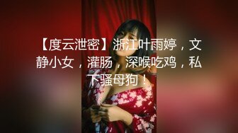 【度云泄密】浙江叶雨婷，文静小女，灌肠，深喉吃鸡，私下骚母狗！