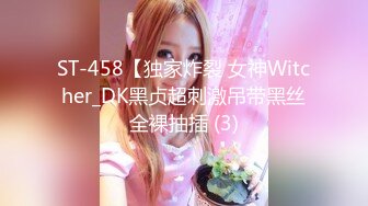 ST-458【独家炸裂 女神Witcher_DK黑贞超刺激吊带黑丝全裸抽插 (3)