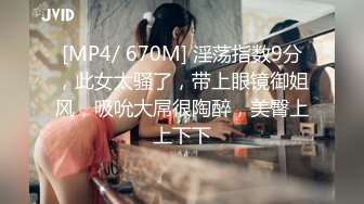 [MP4/ 670M] 淫荡指数9分，此女太骚了，带上眼镜御姐风，吸吮大屌很陶醉，美臀上上下下