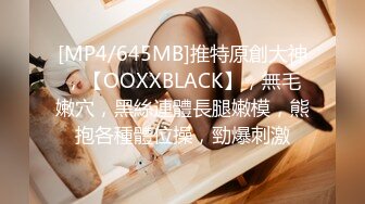 [MP4/645MB]推特原創大神，【OOXXBLACK】，無毛嫩穴，黑絲連體長腿嫩模，熊抱各種體位操，勁爆刺激